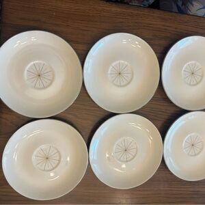 Set of 6 small Northern Star MCM Elegant Cream Dinnerware Set